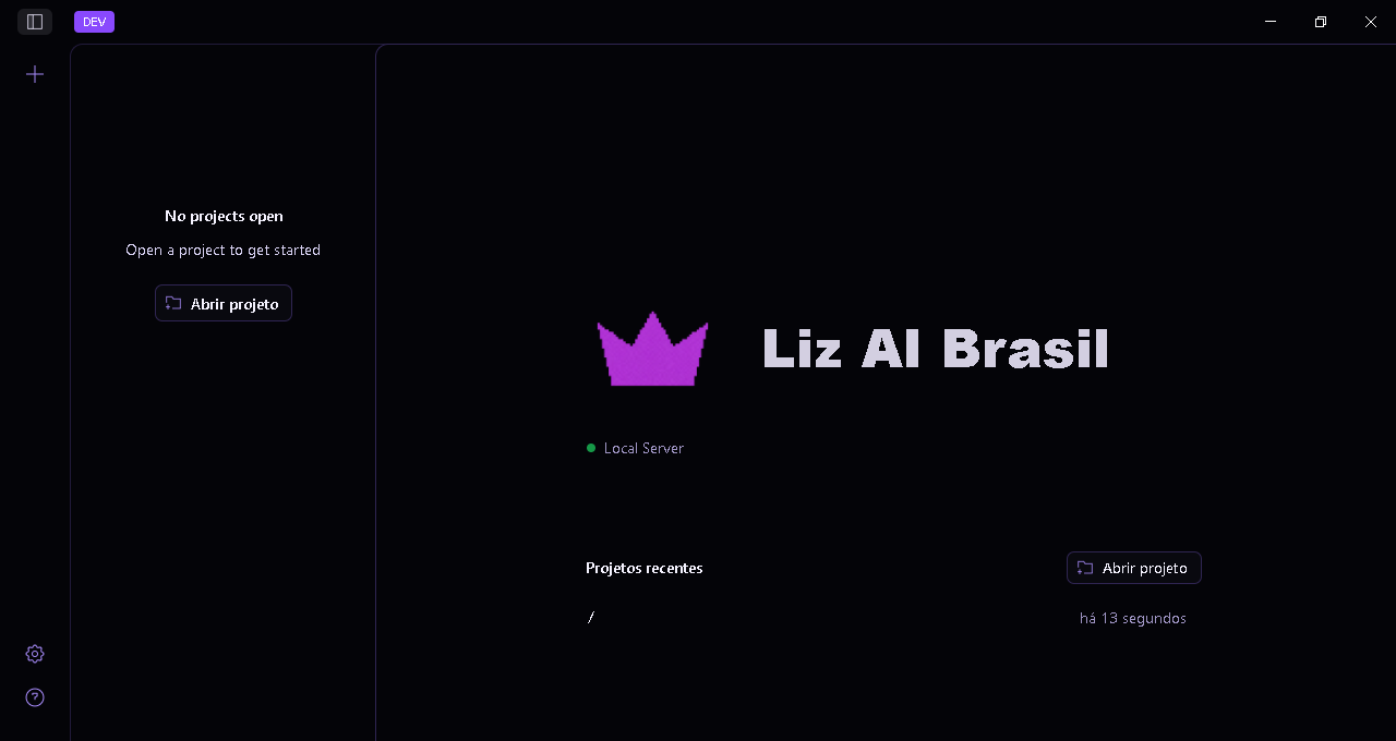 Liz Studio Tela Inicial